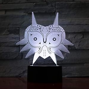 Lampada a LED da gioco The Legend of Zelda Majora’s Mask cambia colore USB luce notturna e decorazione