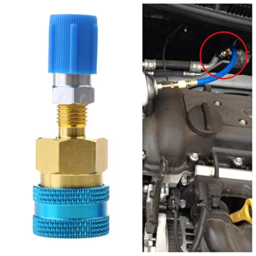 Car R1234YF Adapter Fitting Kit Quick Coupler Air Conditioner Refrigerant Manifold-Gauge Hose Connector Coupling Adapter Air Conditioning Fitting For Car Low Side Quick Coupler Car Hose Adapter Car