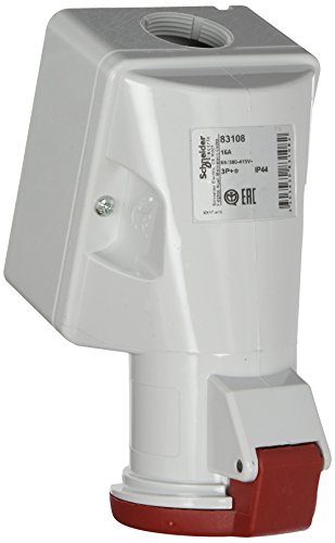 Prise murale triphasée 16A 3PT 380 415V IP44 pour stopper les coupures