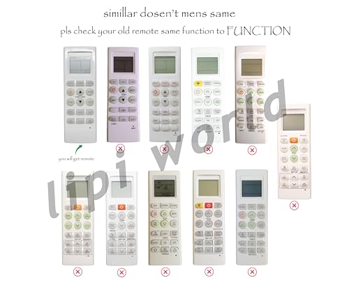 Image of LipiWorld 36 AC Remote Control (Old Remote Exactly Same Remote Will Only Work) Compatible for Lloyd AC Remote