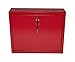 Adir Metal Suggestion Box with Lock and Slot, Wall Mount Deposit Box for Payments and Checks, Office Mail Box for Employees, Mailbox for House, Safe Drop Box with Keys - 3x10x12 Inch Blue