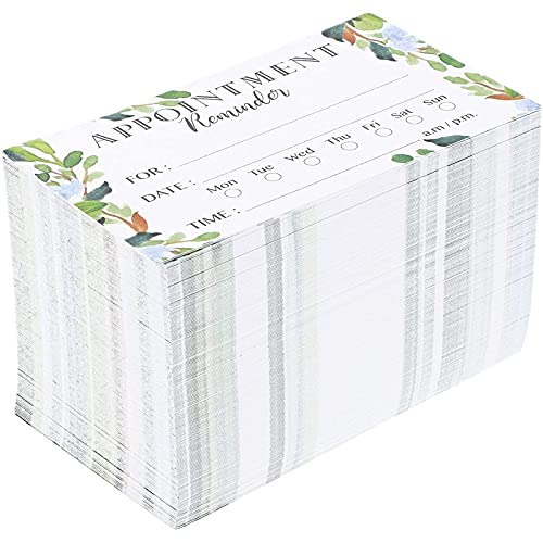 Paper Junkie Appointment Reminder Cards (200 Count), Foliage Design, 3.5 X 2 Inches #TOP4