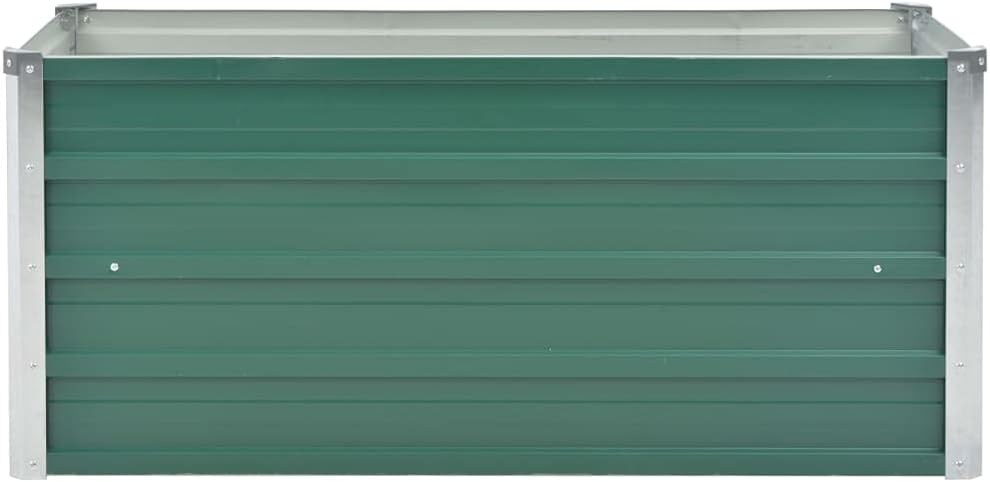 Garden Raised Bed Galvanized Steel,Garden Boxes Outdoor,Raised Garden Beds,Plants Planters,Gardening Planter,Patio Raised Beds,with Safety Edge Fold,for Decks,Patios,39.4"x15.7"x17.7" Green