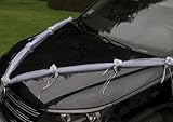  eventkauf Autoschmuck, Autogirlande, Rosen Creme, Hochzeit, (weiß008)