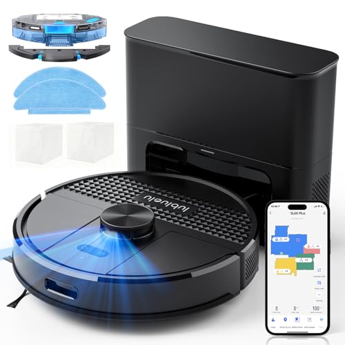 Lubluelu Saugroboter mit Absaugstation 3-in-1, 4500Pa Staubsauger Roboter mit Wischfunktion, Roboterstaubsauger mit Lasernavigation, App Steuerung, 24 No-Go Zonen für Tierhaare, Teppich (SL68 Plus) Lubluelu Saugroboter mit Absaugstation 3-in-1, 4500Pa Staubsauger Roboter mit Wischfunktion, Roboterstaubsauger mit Lasernavigation, App Steuerung, 24 No-Go Zonen für Tierhaare, Teppich (SL68 Plus)