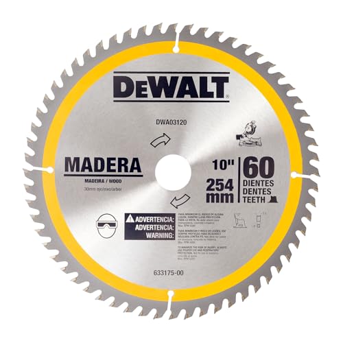 Opiniones de Dwf Te161abw1 los 5 mejores. 43 DEWALT Disco para Sierra Circular 10' (254mm), 60 Dientes, DWA03120