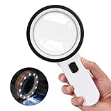 【30X Vista grande y clara】Ampliación de 30X, ideal para examinar impresiones finas en la lectura de periódicos, documentos, mapas, monedas, sellos, partes electrónicas, joyas, fotos y manualidades, costura, plantas y otros trabajos cercanos.
