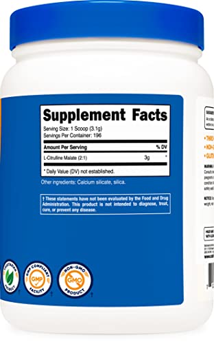 Nutricost L-Citrulline Malate (2:1) Powder (600 Grams) #TOP3