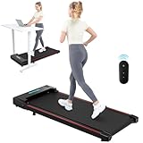 CITYSPORTS Walking Pad,Treadmill with Remote,1-6km/h Under Desk Treadmill,LED Display,120kg Capacity,No Assembly,Portable Treadmills for Home and Office