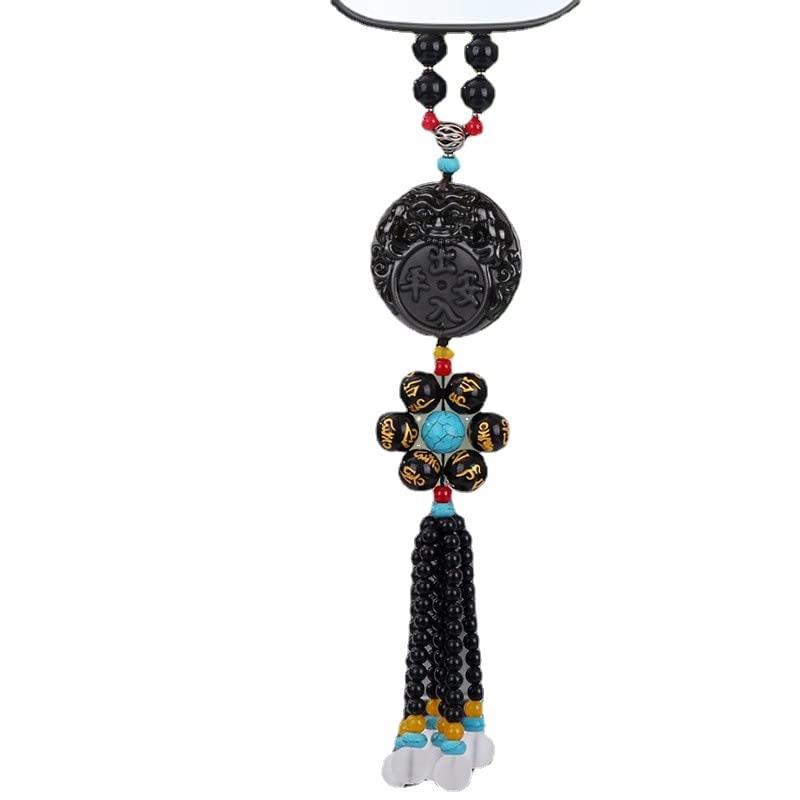 Pendentif voiture gourde en obsidienne pour accompagner vos voyages en toute sérénité