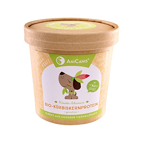 AniCanis Bio Kürbiskernprotein für Hunde & Katzen - Kürbiskerne gemahlen - Blase, Prostata & Harnwege - Futterzusatz Nahrungsergänzung - 150g AniCanis Bio Kürbiskernprotein für Hunde & Katzen - Kürbiskerne gemahlen - Blase, Prostata & Harnwege - Futterzusatz Nahrungsergänzung - 150g
