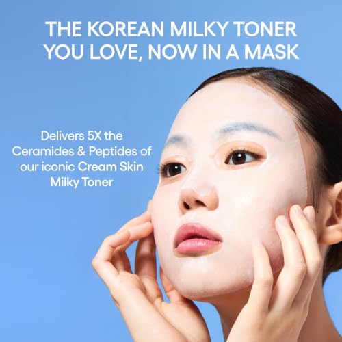 Image of LANEIGE Cream Skin Toner & Moisturizer: Lightweight Refillable Korean Milky Toner with Ceramide & Peptide for Hydration, Firming, & Barrier Support