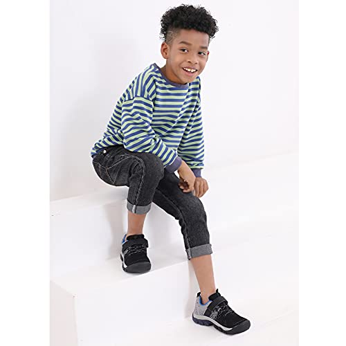 Brooman Kids Hiking Shoes Boys Girls Trail Running Shoes Outdoor Walking Sneakers (10.5,Navy) #TOP1