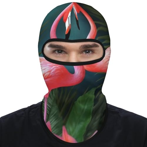 Balaclava para rostro Flamingo Flowers para hombre y mujer con protección solar, transpirable, cobertura completa para actividades al aire libre miniatura 1