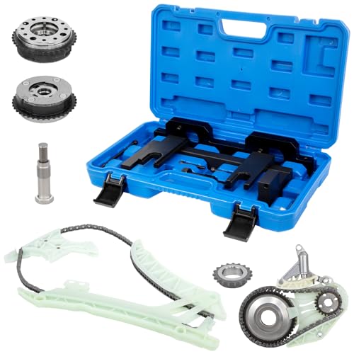 Engine Oil Pump Timing Chain Kit with 2 VVT Gear &Camshaft Alignment Timing Locking Tool Set Compatible with BMW N20 N26 X1 X3 X4 X5 Z4 228I 320I 328I 428I 528I XDRIVE 2.0L 3.0L 2012-2016 11317592850
