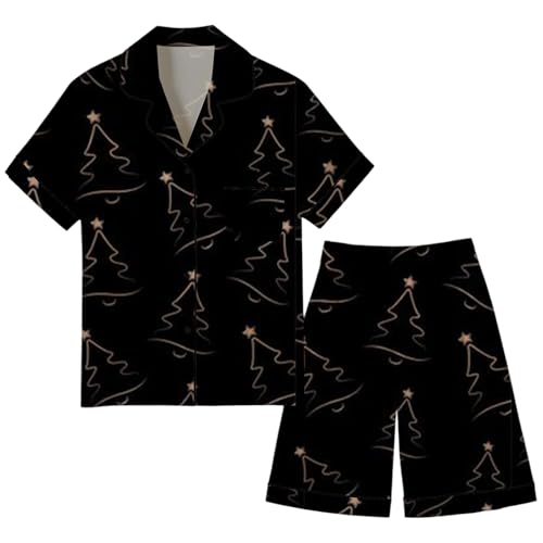 Pijama de botones transpirable de Halloween para noches calurosas