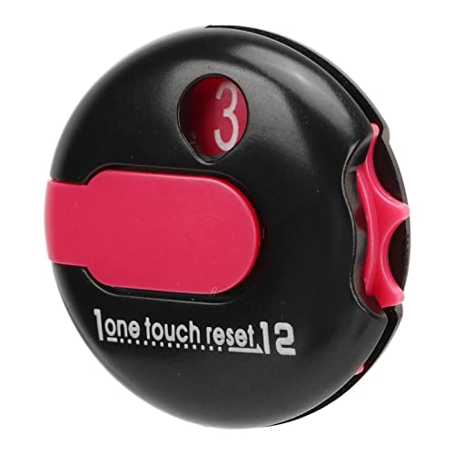 Contatore dei Colpi di Golf, Clip Per Tappo del Contatore del Punteggio di Golf Clip Per Guanti Azzeramento di Un Pulsante Per Contatori di Competizione di Golf Per Il Golf All'aperto(Nero/Rosa)