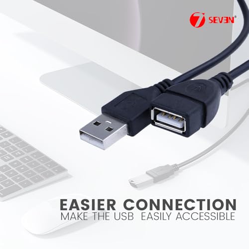 Image of 7SEVEN USB Cable 2.0 5 meter Extension Male-A to Female-A Suitable to Extend Mouse Printer Scanner Keyboard DVR NVR External HDD Device to Operate Conveniently