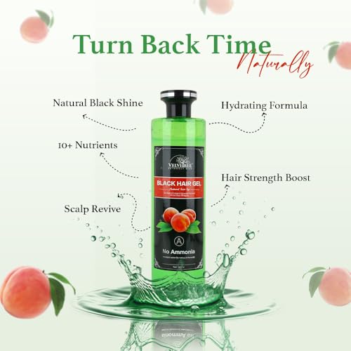 Image of VELVETREE Black Hair Styling Gel for Men and Women, Strong Hold Wet Look Hair Gel for Daily Styling, Non-Sticky Formula for Smooth and Defined Hairstyles, Suitable for All Hair Types, 500 ml x 2