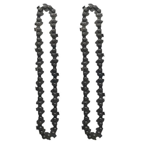 Mini Catena di Ricambio per Motosega, 2 pezzi 6 Pollici Catene per Motosega Elettrica Portatile a Batteria, Accessori per Motosega, Accessori da Taglio per Erba da Giardino, nero