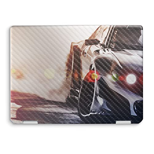 Image of MightySkins Carbon Fiber Skin Compatible with HP Spectre x360 14 inch (2022) Full Wrap Kit - Headlight Flare | Protective, Durable Textured Carbon Fiber Finish | Easy to Apply | Made in The USA