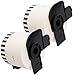 2 x DK22205 62mm x 30.48m Etiquetas continuas compatible con Brother P-Touch QL-500 QL-500A QL-550 QL-560 QL-570 QL-700 QL-710W QL-720NW QL-800 QL-810W QL-820NWB QL-1050 QL-1060N QL-1100 QL-1110NWB
