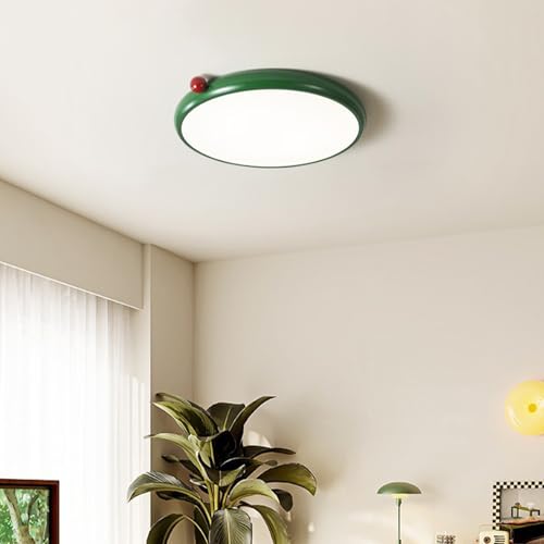 Lampe plafond LED dimmable de 3000K à 6500K avec télécommande métal vert - 7