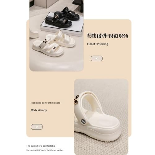 Shower Slippers Summer Thick-soled Butterfly Women's Outdoor Beach Shoes Casual Indoor ls-off White-38-394