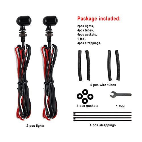 Red Motorcycle Led Brake Lights Driving Lights Red Rear Tail Lights Universal Dual Function Mini Break Blinkers Compatible With Harley Honda Kawasaki Suzuki Scooters Atv… #TOP5