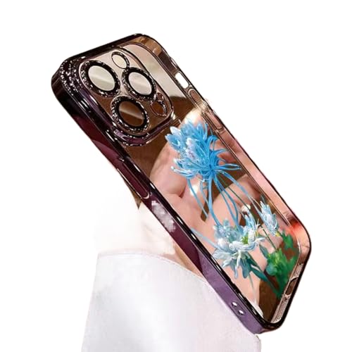 YUINJP iPhone16/15P[X ފ݉ bL͗l CX  I  GǍD P[X JYی X}zJo[ ACtHp IVANZT[ (IPhone15pro,ԃp[v)