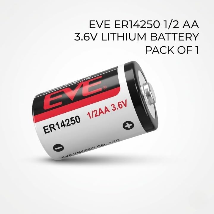Image of Compatible with EVE ER14250 3.6V 1 /2 AA Lithium Battery (Pack of 1)