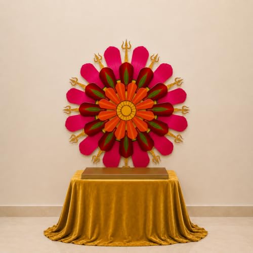 Image of Party Propz Makhar for Ganapati Decoration Setup for Home- 1 Pc, DIY Makhar for Ganpati Backdrop Decoration, Ganpati Decorations Items for Home, Wall Makhar