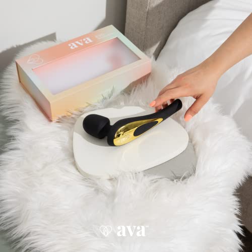 Ava - Evo Ergo Vibrator Wand [Butterfly Sex Toy Sexual Wellness] Personal Wand Massager | 20 Patterns & 8 Speeds Of Pleasure | Quiet & Small G Spot Vibrator | Female Sex Toys Adult Toys - Black #TOP4