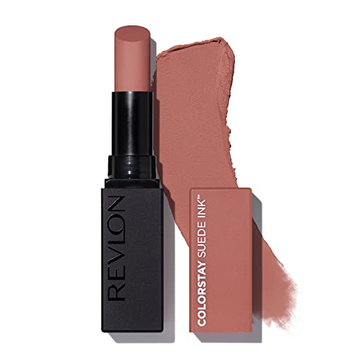 Revlon, ColorStay Suede Ink™, Lipstick, mattes Finish, Lebendige Farbe, Pflegende & Vegane Formel, Mit Vitamin E, N°002 No Rules, 2,55 g