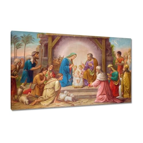 Peinture imprimée sur toile 120 x 70 cm décoration murale Stable H1609M
