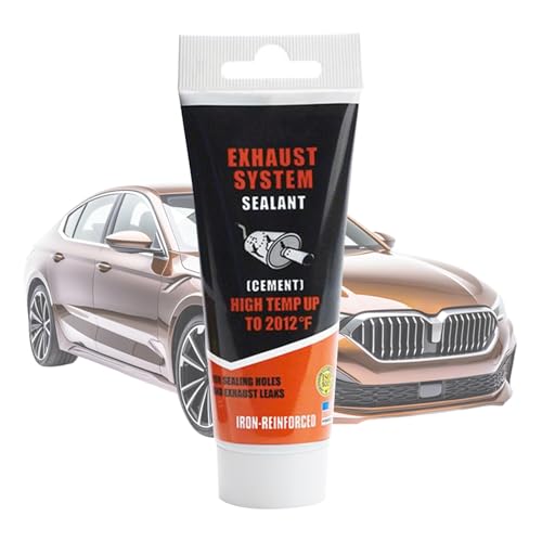 Car Exhaust System Sealant, 75g Heat Resistant Glue, Fire-Resistant Vehicle Exhaust System Sealer for Car Mufflers, Tailpipes, Catalytic Converters
