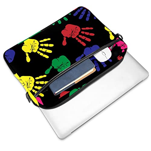 Maletín laptop de Halloween con araña multicolor para fundas de ordenador 13 y 14 pulgadas 2
