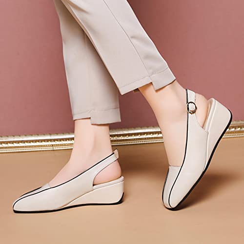 Sandales vintage bout carré blanc 39.5 au design soigné