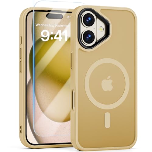 Image of Magnetic for iPhone 16 Plus Case,[Slide Camera Cover][Compatible with Magsafe][Kickstand][Military Grade Protection] Shockproof Rugged Case for iPhone 16 Plus,Orange