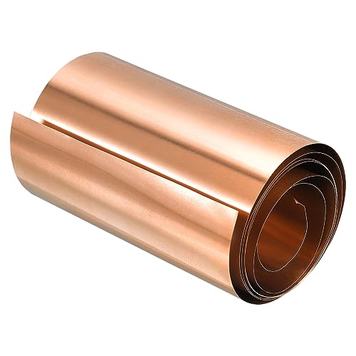 uxcell Copper Sheet Roll, Metal Foil Plate 1000mm x 100mm x 0.15mm