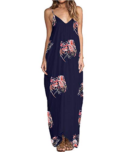 ZANZEA Vestido Maxi para Mujer de Verano para Casual con Cuello en...