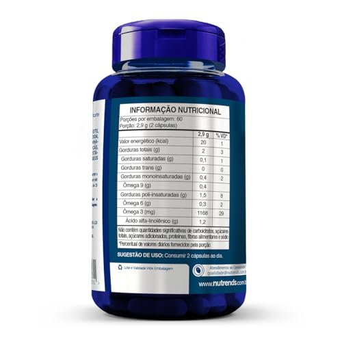 Nutrends Óleo De Linhaça 1000Mg 120 Cápsulas