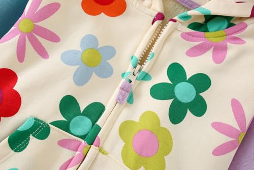 Jackets for Girls Zip Up Hoodie for Toddler Girl Kids Sweatshirt Clothes Cotton Lightweight Outerwear Top Fall Age 1-7 Years4