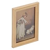 Excellente décoration : le cadre photo en bois de maison de poupée est exquis et exquis, adapté à une maison de poupée à l'échelle 1/12 ou 1/6, créant une scène d'intérieur colorée.
