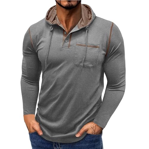 Sweat à capuche manches longues homme coupe ajustée contre le froid