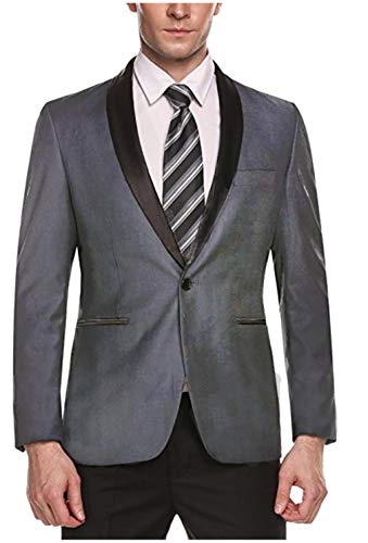 CandyTT Traje de Vestir para Hombre con un Solo botón, Chaqueta de...