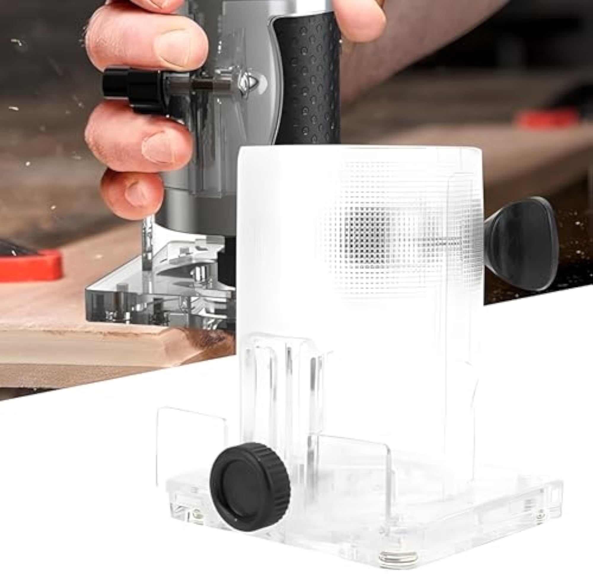 Trimmer Router Transparent Plastic Base Assembly