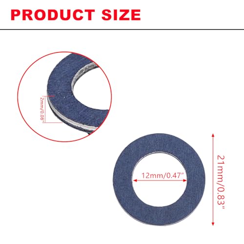 Image of 90430-12031 (24Pcs) Aluminium Oil Drain Plug Washer Gaskets Compatible with Toyota Lexus Scion Crush Washer Seals Replaces# 9043012031