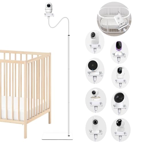 Derebir Baby Monitor Floor Stand Holder Flexible Baby Camera Mount Holder Compatible with Philips Avent/GHB/Hellobaby/Blemil/Momcozy/litokam/jeeber/eufy/BOIFUN 6T/Comfyer Baby Camera (68.8 inch)