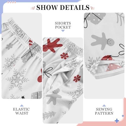 Boys' Pants Tree Snowflakes Long Bottoms Jogger Pants Elastic Waist Trousers with Pockets S-XL4